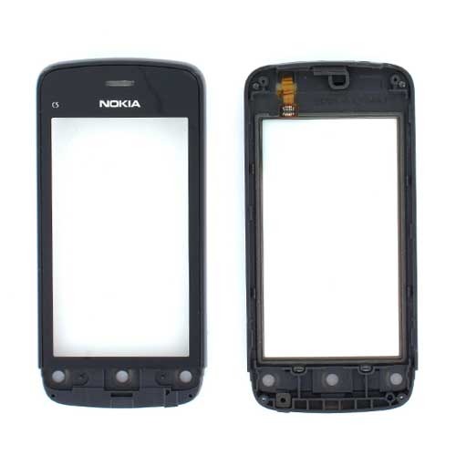 Сенсорный экран Nokia C5-03/C5-06 в сборе Черный - Аналог