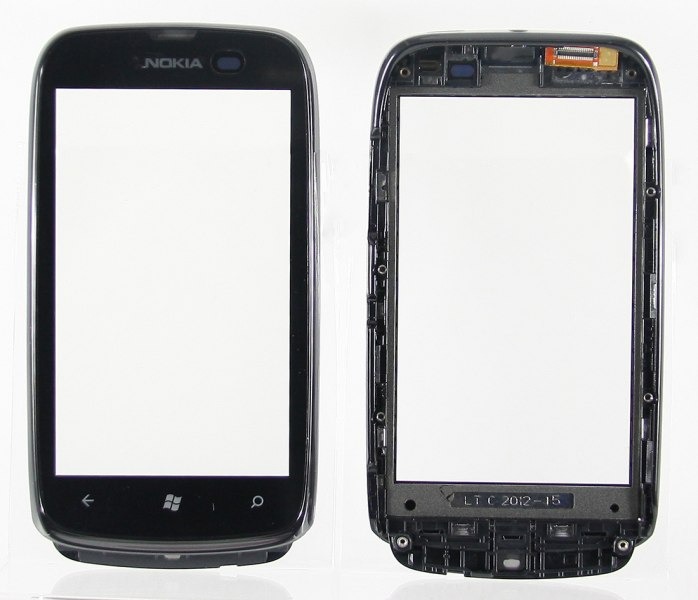 Сенсорный экран Nokia 610 в сборе Черный