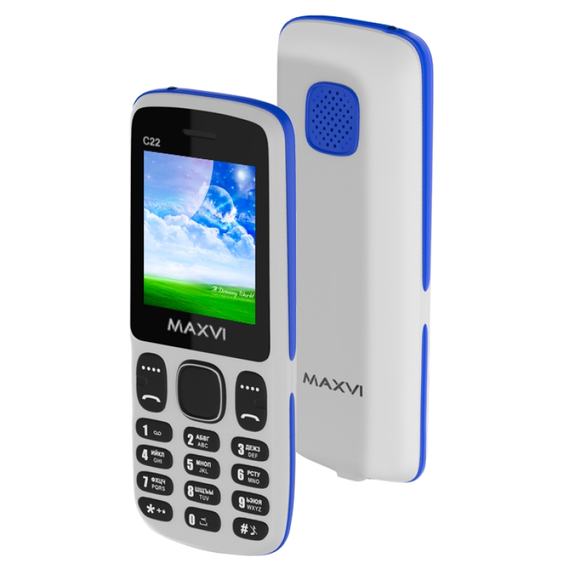 Телефон Maxvi C22 White Blue ( 358333071660479 )