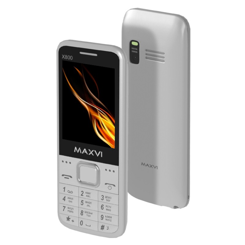 Телефон Maxvi X800 Silver ( 866406024090799 )