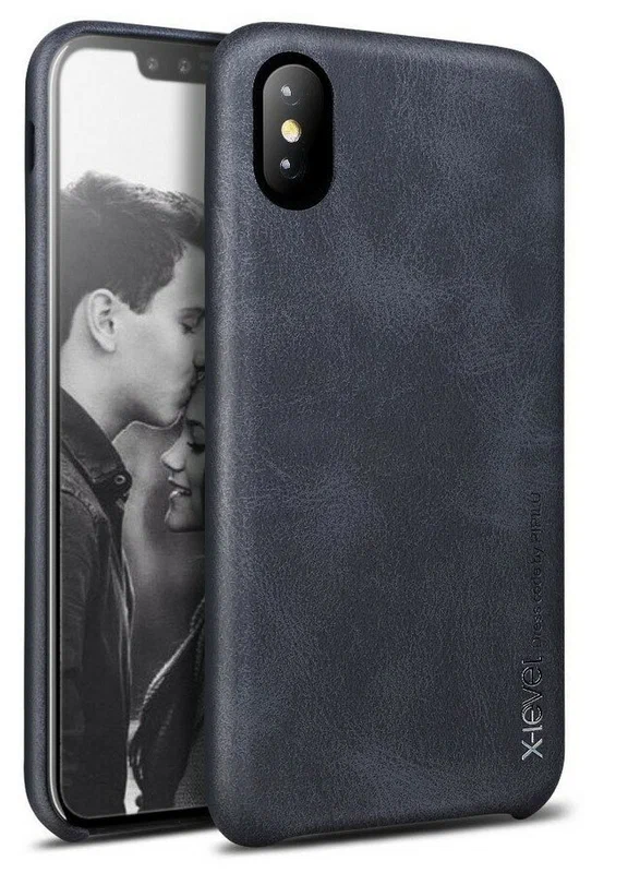 Чехол для iPhone X/XS G-Case Noble Series (кожа/черный)