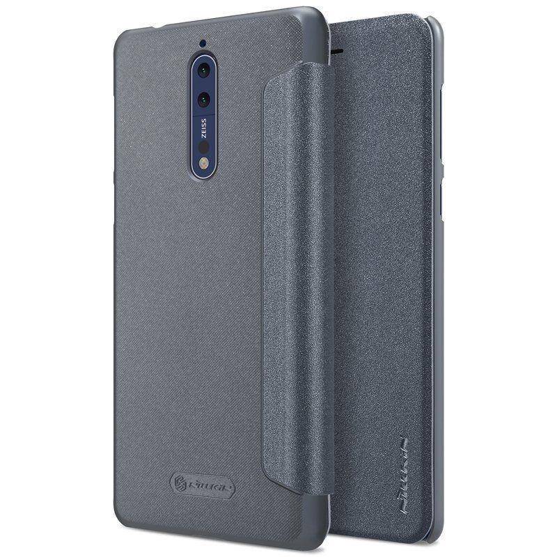 Чехол-книжка Nokia 8 (серый)