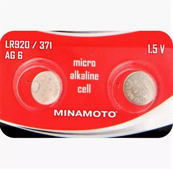 Батарейка MINAMOTO AG6 (LR69; LR921; G6; 171; GP71A; 371; SR920W) 