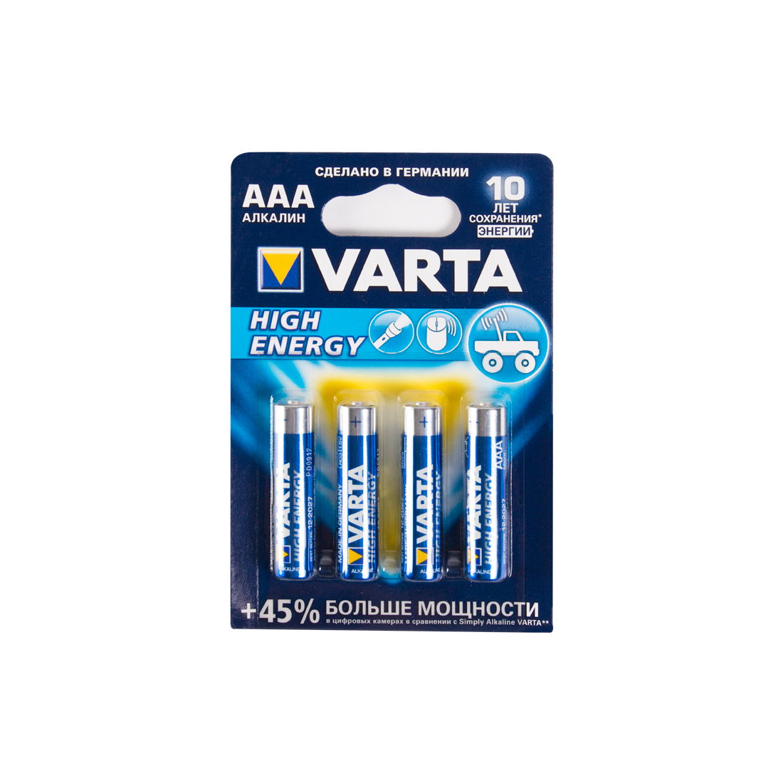 Батарейка Varta LR03 Longlife BL-6