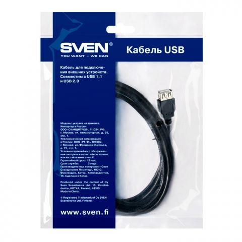 USB удлинитель "Sven" папа/мама (500 см)