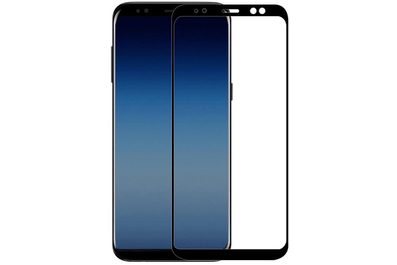 Защитное стекло полноэкранное для Samsung A6 2018 5D (черный)