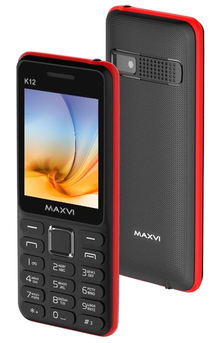 Телефон Maxvi K12 Black  Red (860560023693619 )