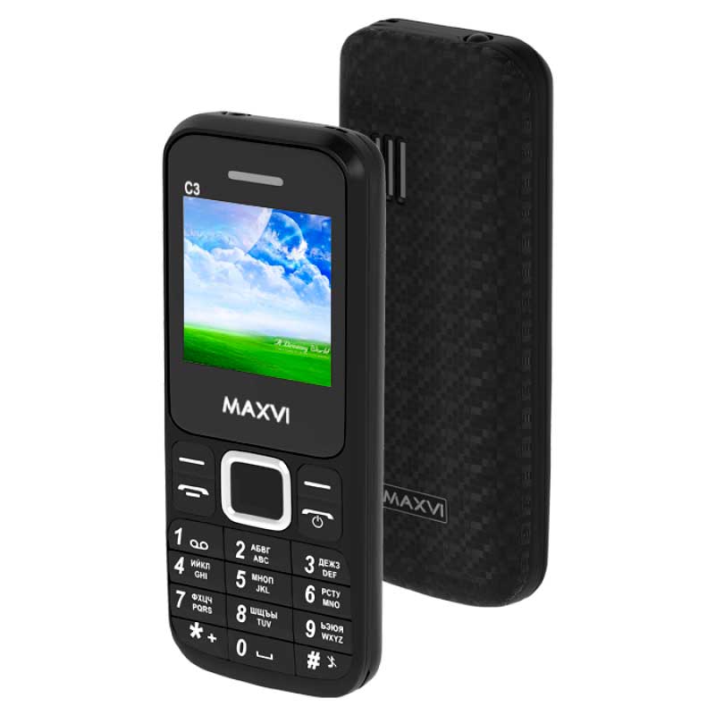 Телефон Maxvi C3 Black 