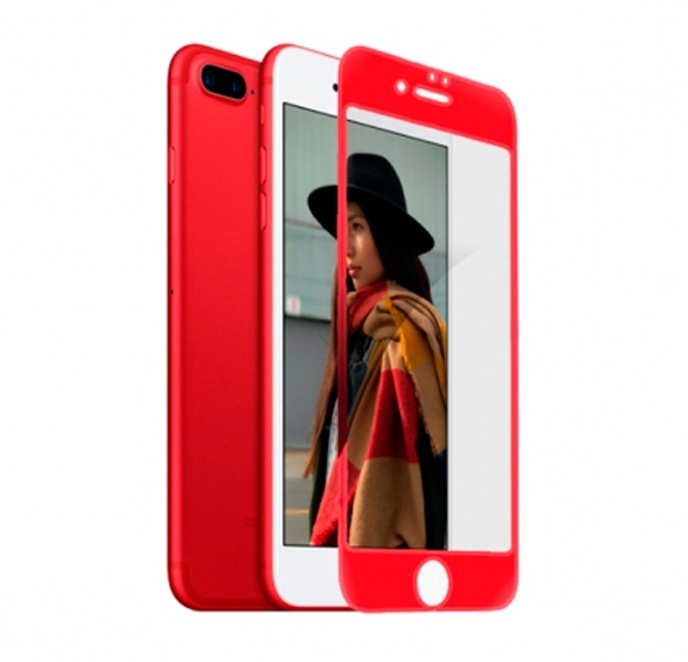Защитное стекло Apple iPhone 6/6 2D (комплект/красный)
