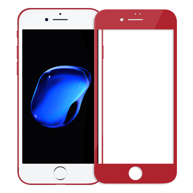 Защитное стекло Apple iPhone 6/6 3D (матовый/ красный)