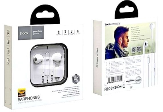 Гарнитура Hoco Earphone L7 lightning(белая)