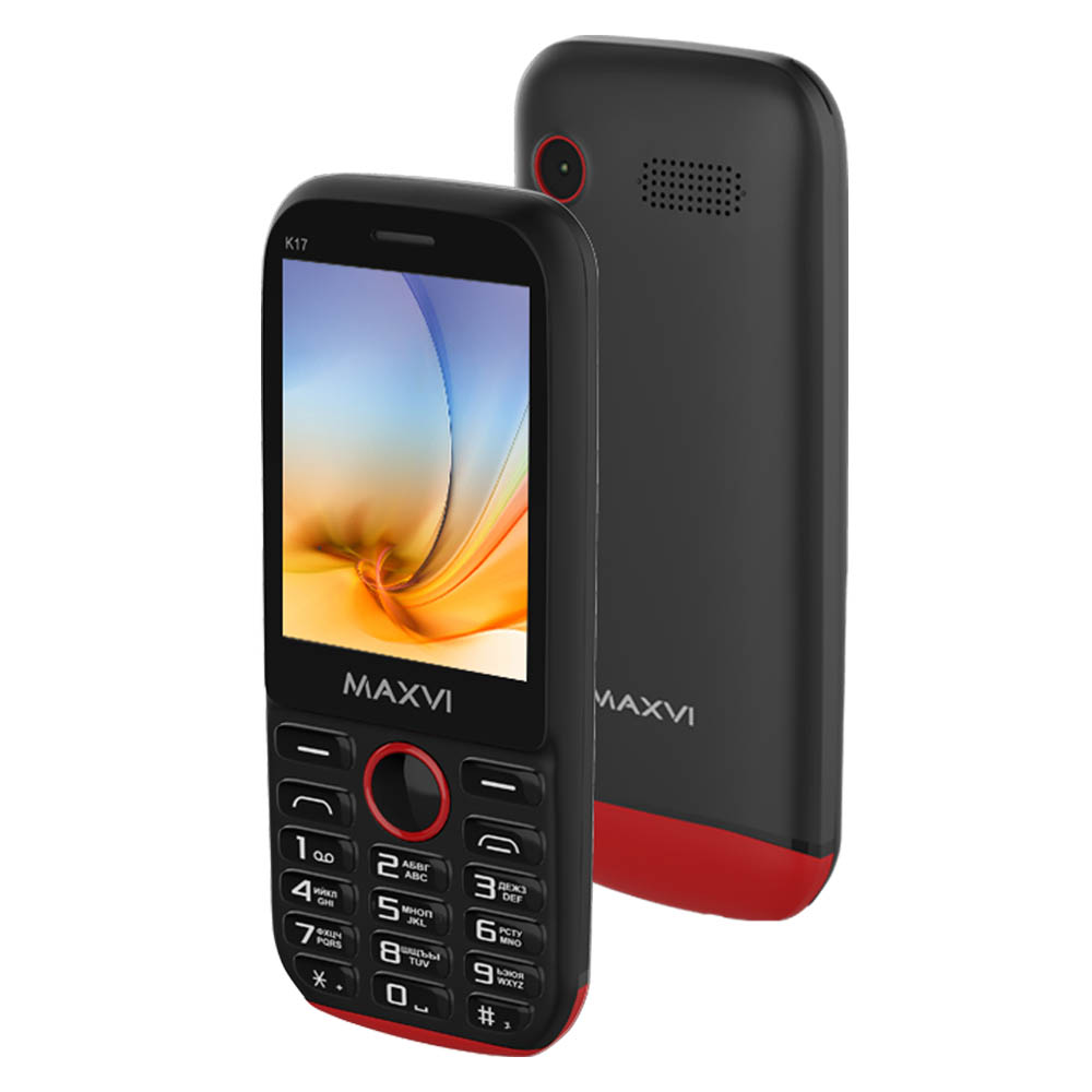 Телефон Maxvi K17 Black Marengo Red