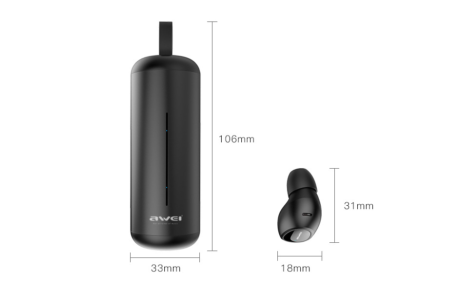Bluetooth-гарнитурa Awei T5  черный
