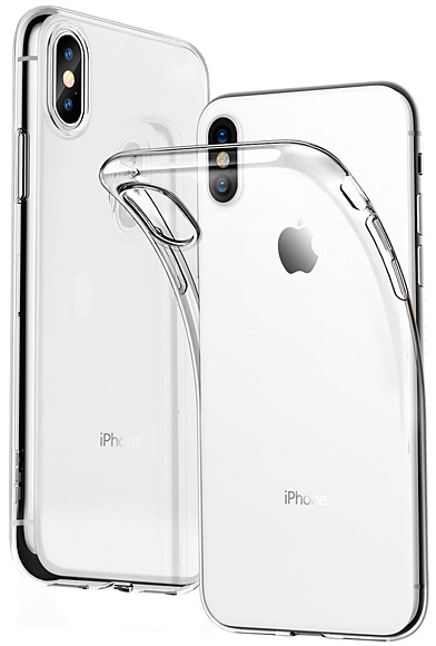 Чехол для iPhone X/XS (силикон/прозрачный)