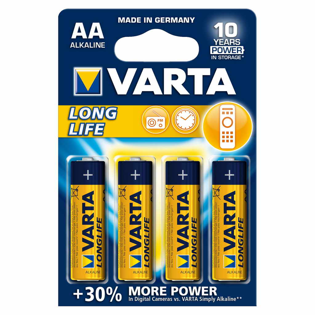 Батарейка Varta LR06 Longlife BL-4