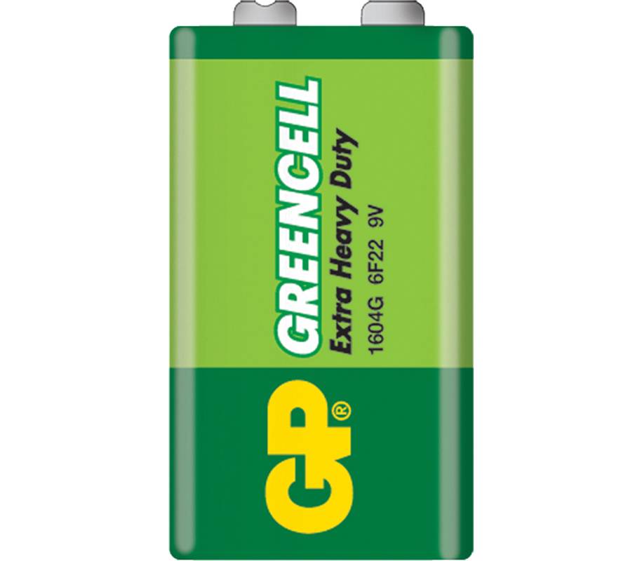 Батарейка GP 6F22 Greencel 1BL (крона)