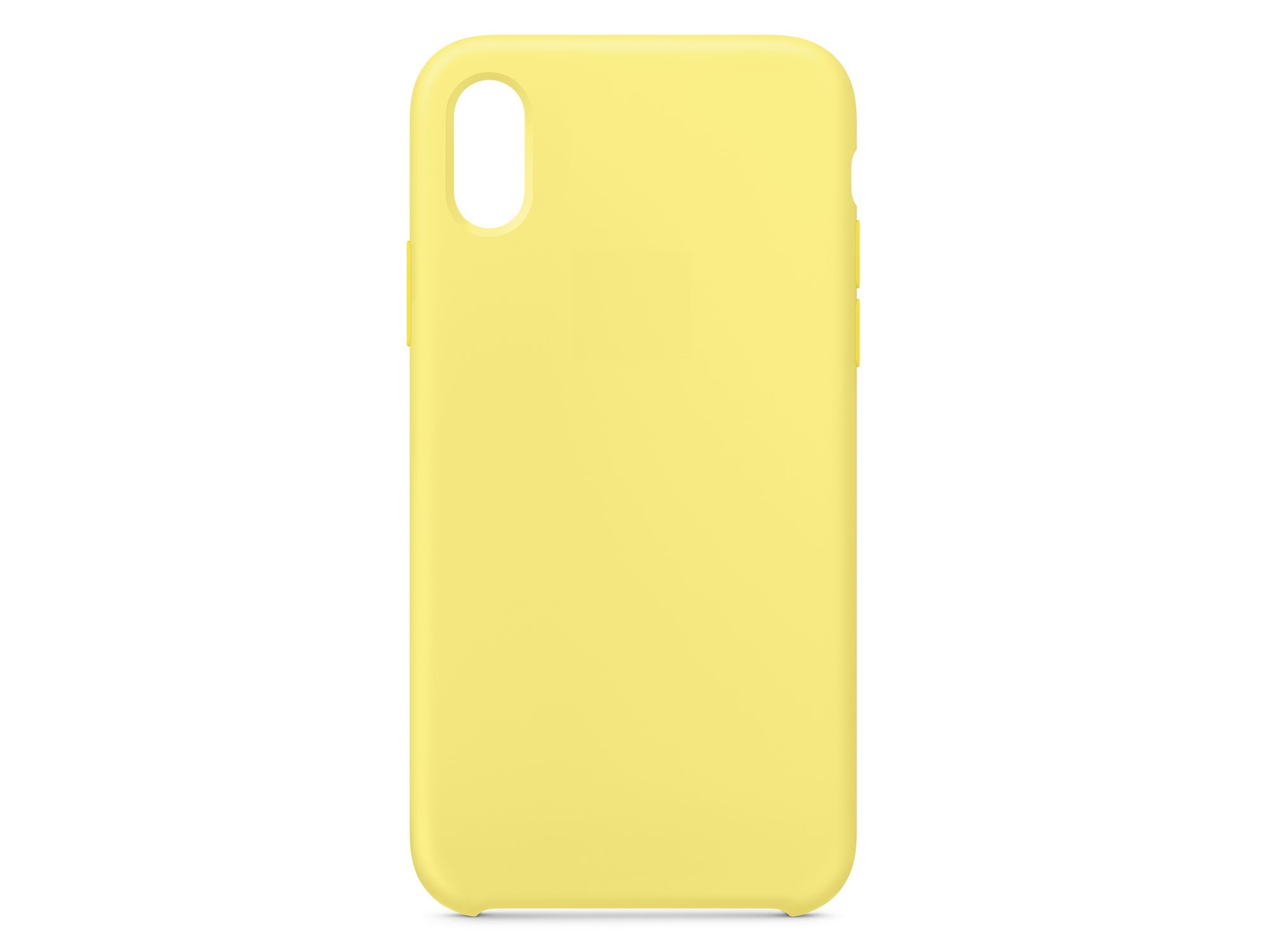 Чехол для iPhone X/XS Soft Touch (кислотно-желтый)