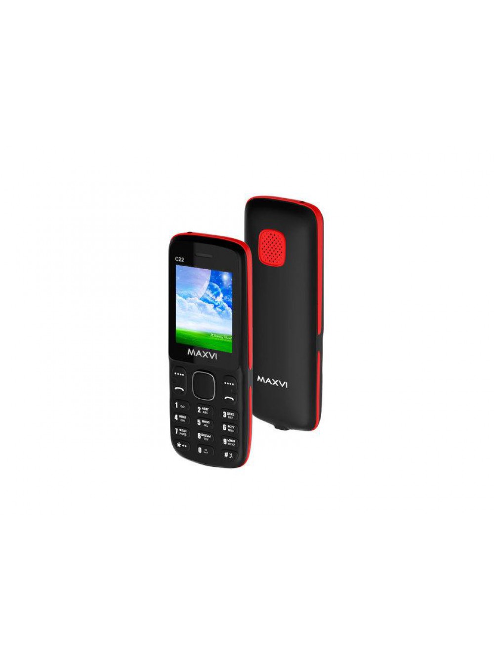 Телефон Maxvi C22 Black Red
