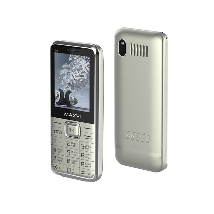 Телефон Maxvi P16 Silver, 3 sim