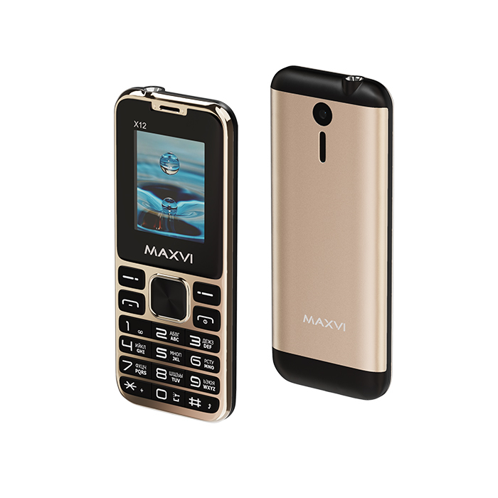 Телефон Maxvi X12 Metallic Gold