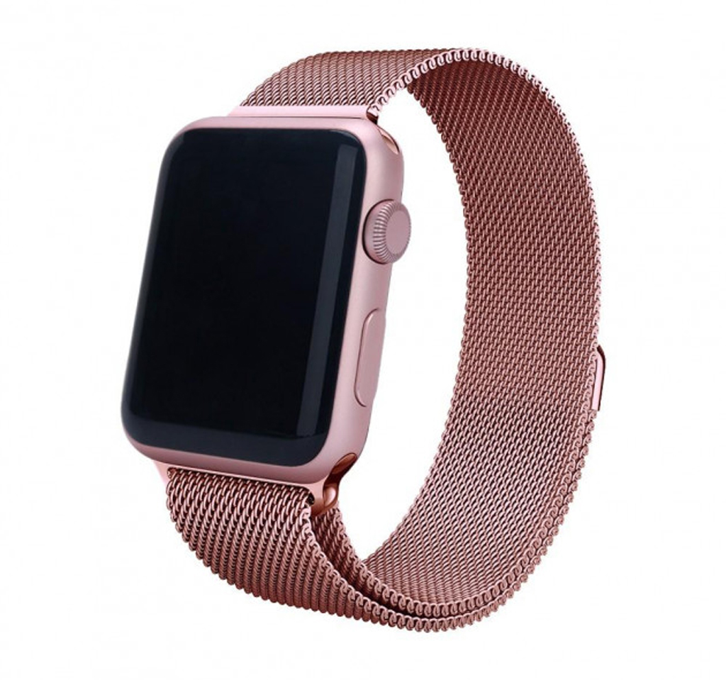 Ремешок металлический для Apple Watch 38/40/41mm (розовый)