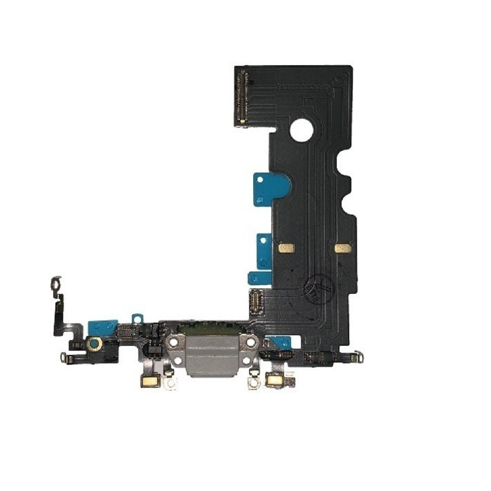 Шлейф для iPhone 8 Plus системный разъем/микрофон/GSM антенна (черный)