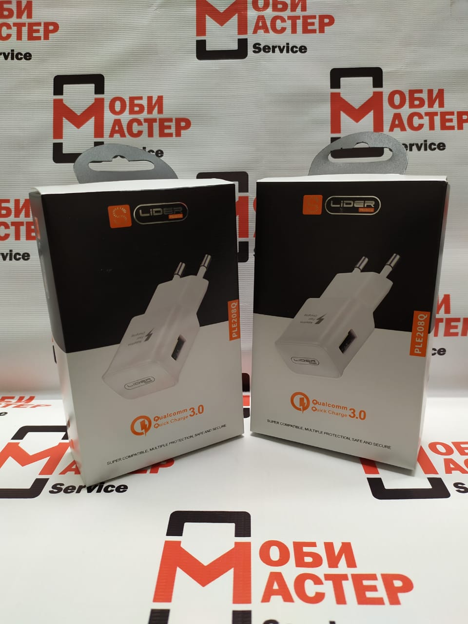 СЗУ Lider PLE208Q + Кабель microUSB (1USB) Quick Charge