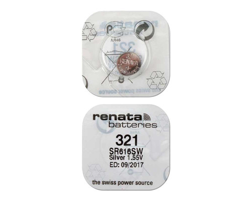 Батарейка Renata 321 (SR16SW/SR616/SR65 6.8*1.6mm) без ртути
