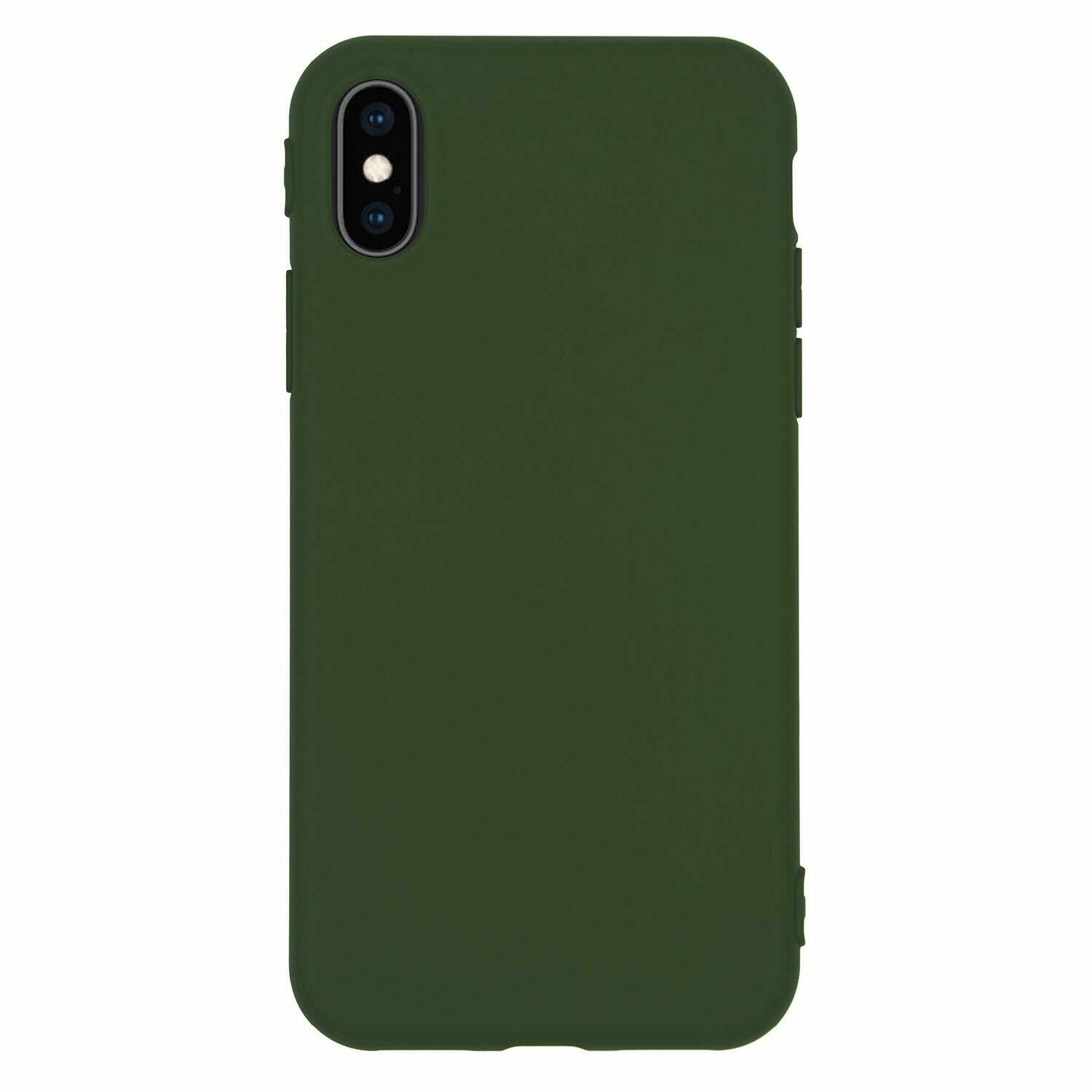 Чехол для iPhone X/XS Soft Touch (болотный)