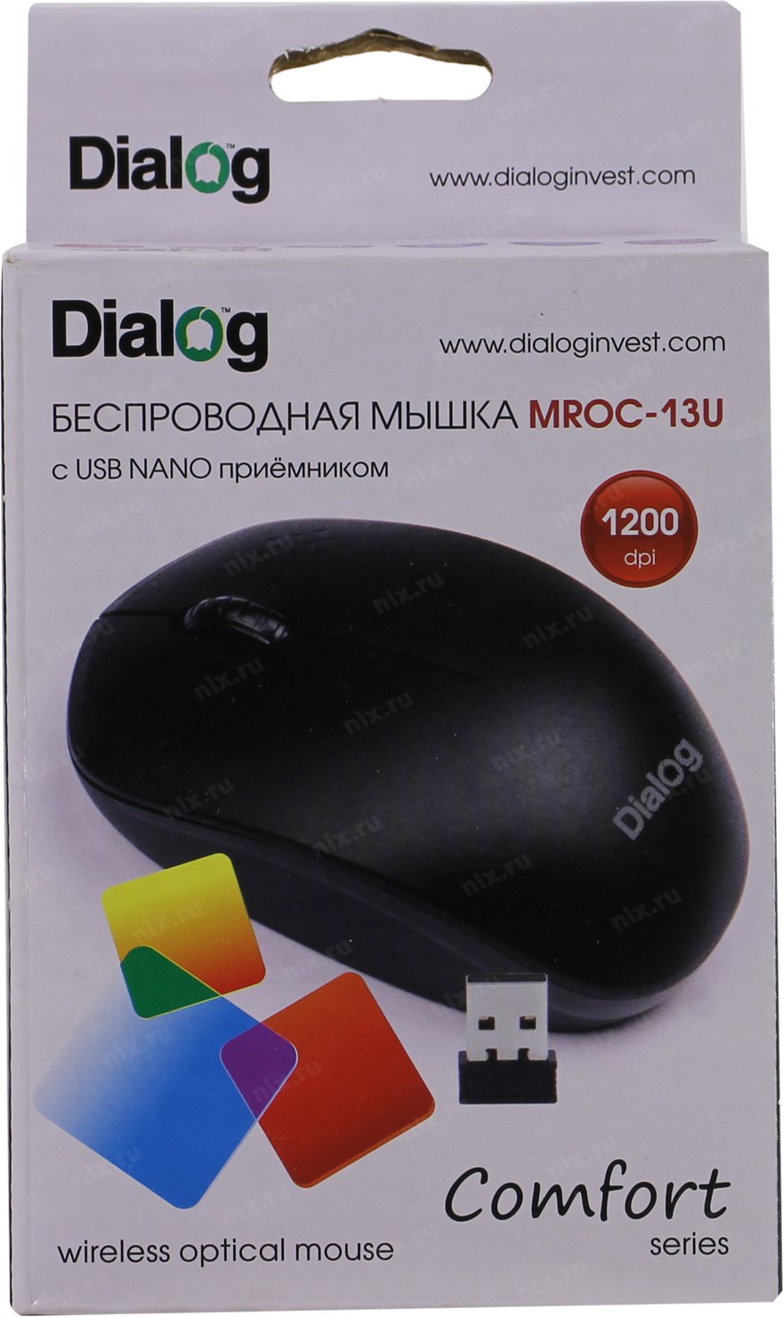 Мышь беспроводная Dialog Comfort MROC-13U (черная)