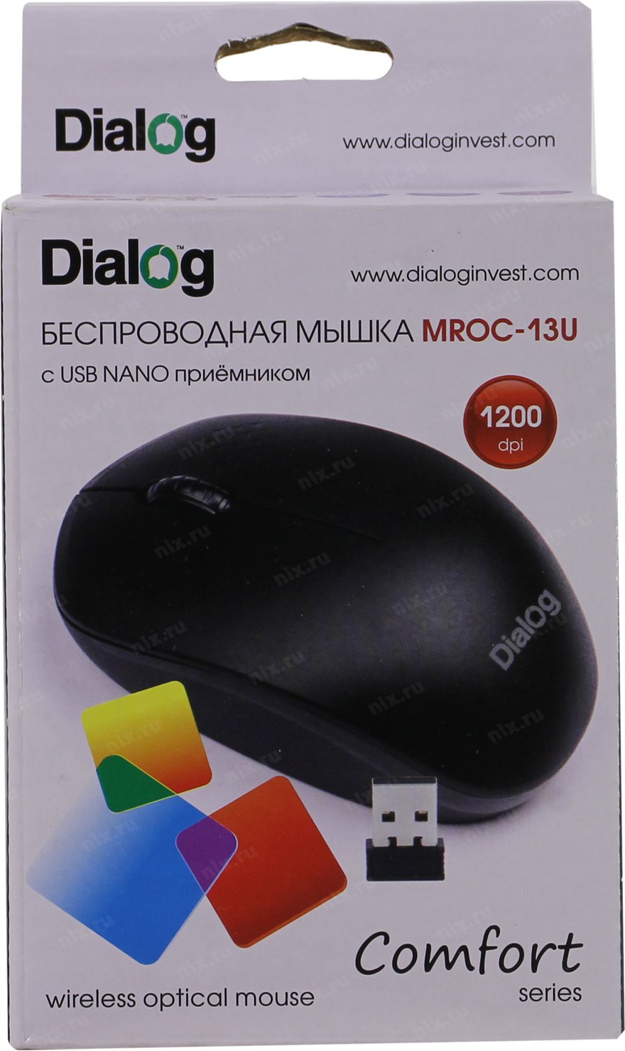 Мышь беспроводная Dialog Comfort MROC-13U (черная)