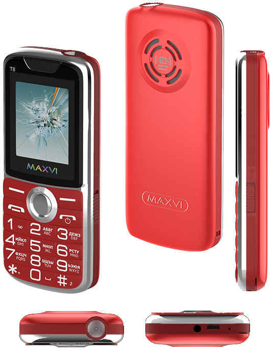 Телефон Maxvi T8 Red Защищенный