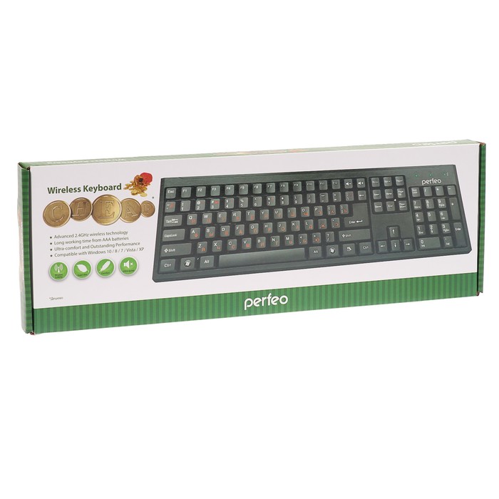 Клавиатура беспроводная Perfeo Cheap USB (PF-3208-WL)