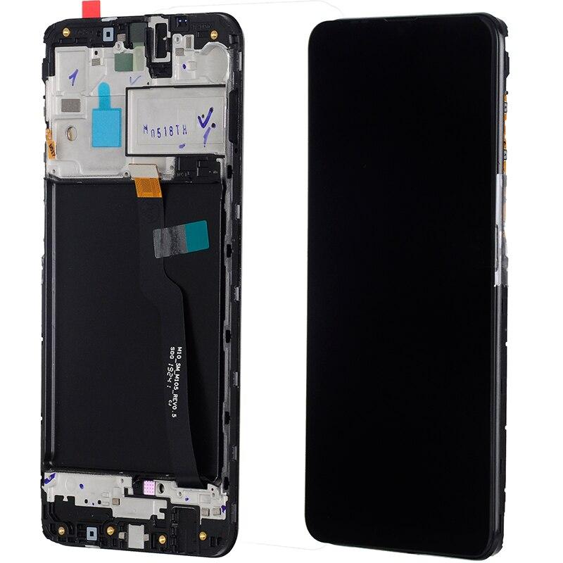 Дисплей для Samsung A105F/M105F Galaxy A10/M10 в сборе с рамкой Оригинал 100% (черный)