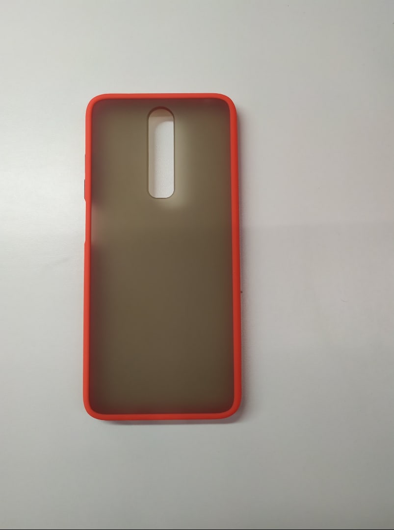 Чехол для Xiaomi Redmi K30 (пластик/матовый/силикон/красный)