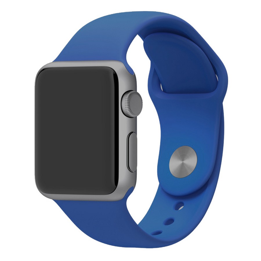 Ремешок силиконовый для Apple Watch 42/44/45mm (синий)