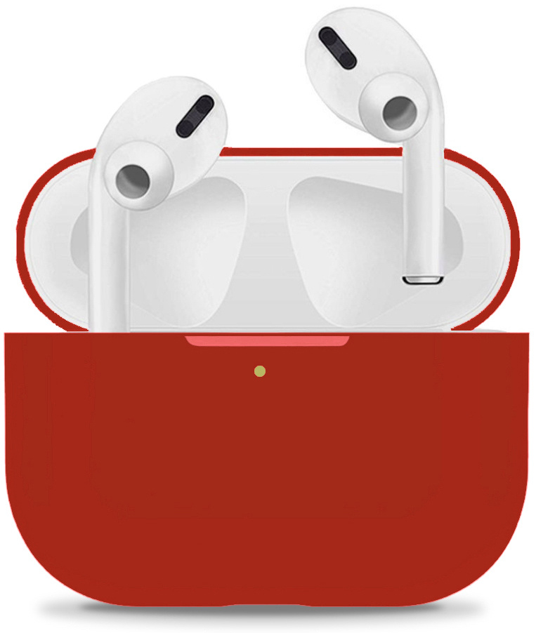 Чехол силиконовый для наушников Apple AirPods Pro бордовый