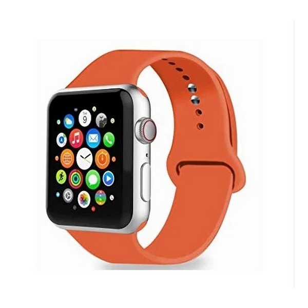 Ремешок силиконовый Apple Watch 38/40/41mm (оранжевый)