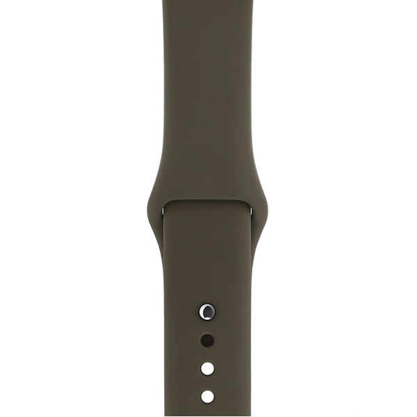 Ремешок силиконовый для Apple Watch 42/44/45mm (коричнево-серый)