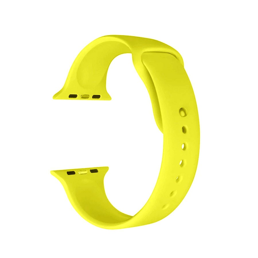Ремешок силиконовый для Apple Watch 42/44/45mm (желтый)