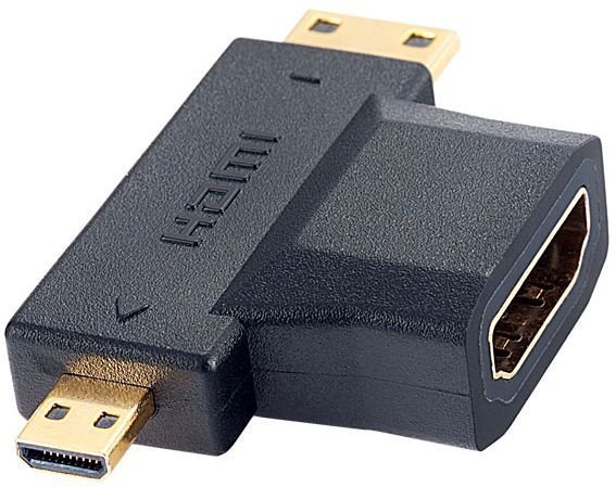 Переходник HDMI (гн)- micro HDMI (шт) + mini HDMI (шт) Perfeo (A7006)