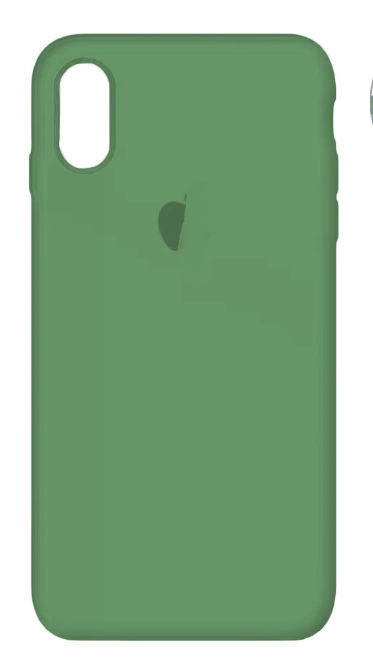 Чехол для iPhone X/XS Soft Touch (серо-зеленый)