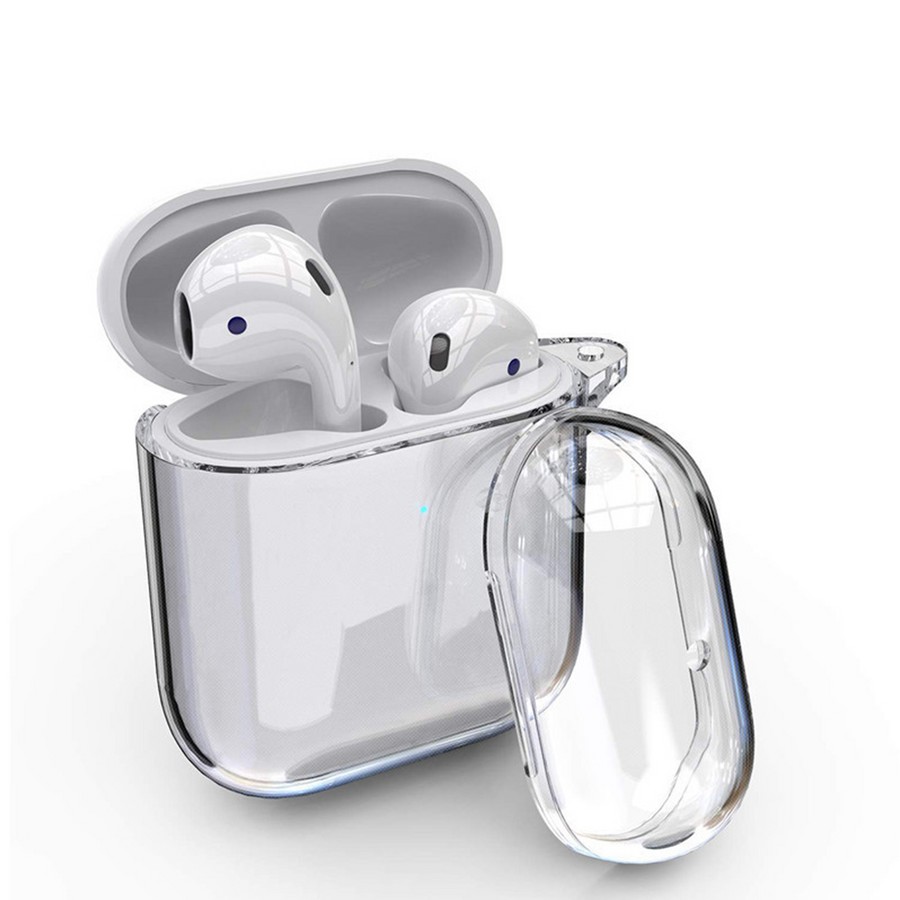 Чехол силиконовый для наушников AirPods 1/2 прозрачный