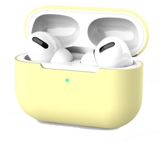 Чехол силиконовый для наушников Apple AirPods Pro желтый