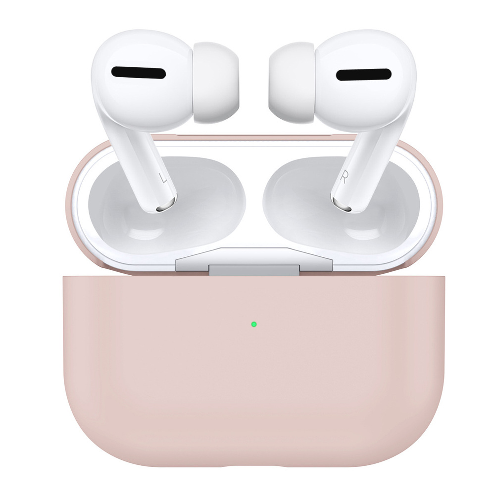 Чехол силиконовый для наушников Apple AirPods Pro пудровый