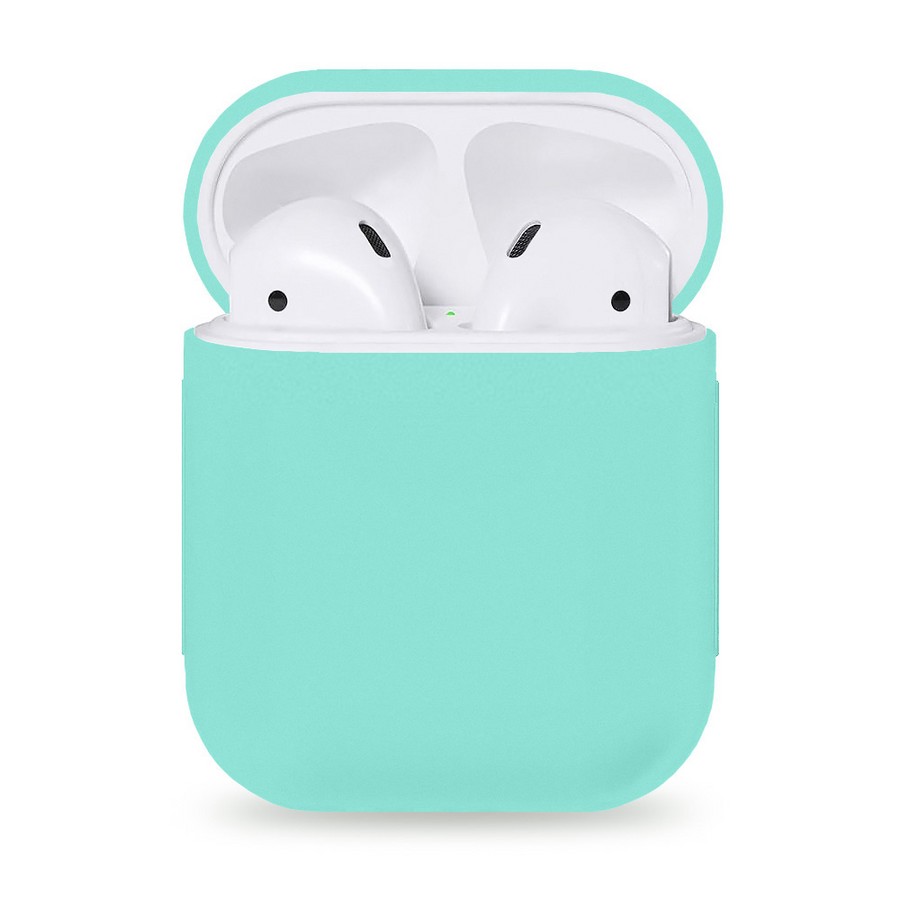 Чехол силиконовый для наушников AirPods 1/2 бирюза