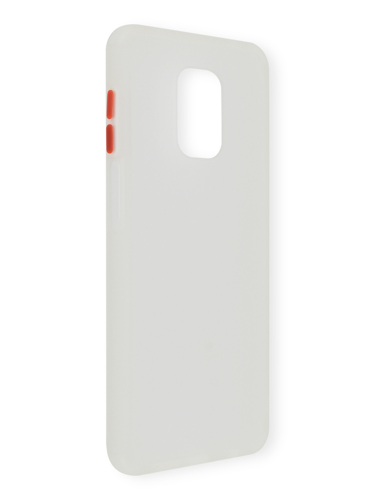 Чехол для Xiaomi Redmi Note 9S/9 Pro (пластик/матовый/силикон/белый)