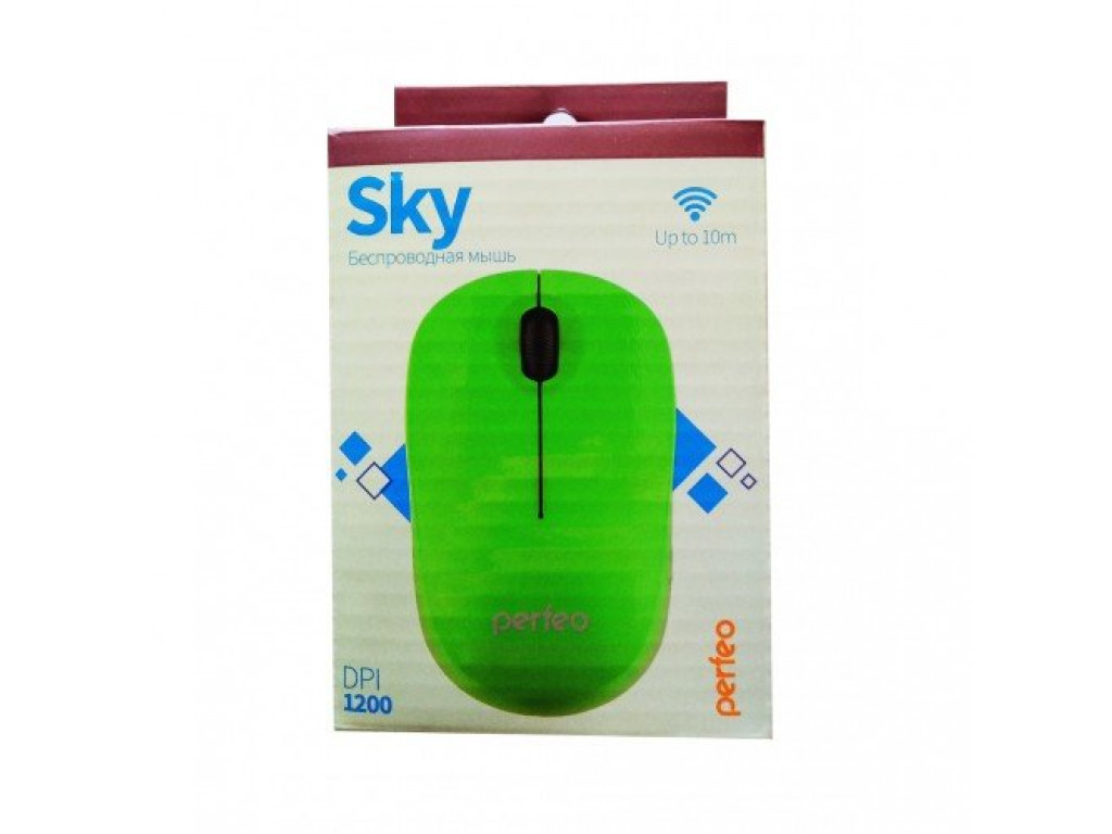 Мышь беспроводная Perfeo SKY (зеленая )