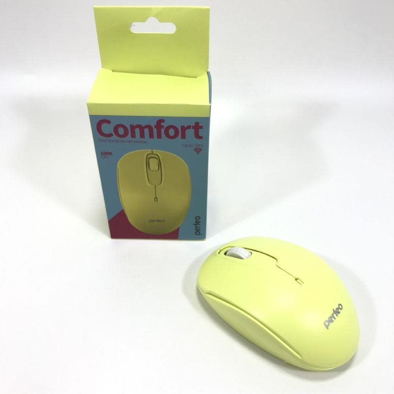 Мышь беспроводная Perfeo Comfort (ваниль)