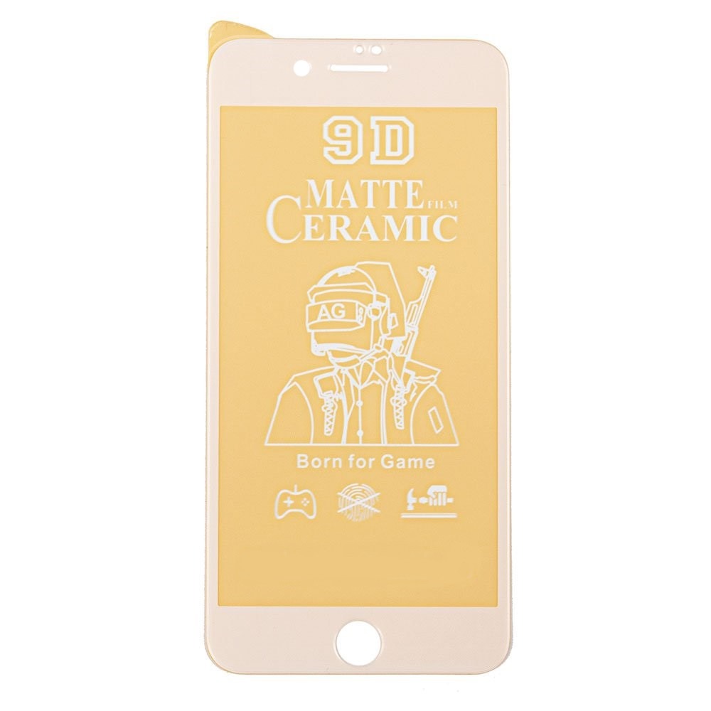 Защитное стекло полноэкранное для iPhone 6/6S Ceramics (матовое/белый)